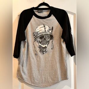 The Hundreds Rare Survival Squad Zombie Military Skull T Shirt Size‎ Large